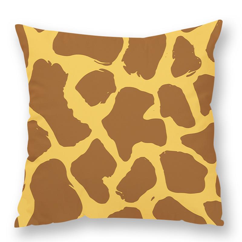 Fashionable Animal Spots Elements Cow Print Leopard Print Pillow Zebra Print Pillow Case Plush Sofa Car Waist
