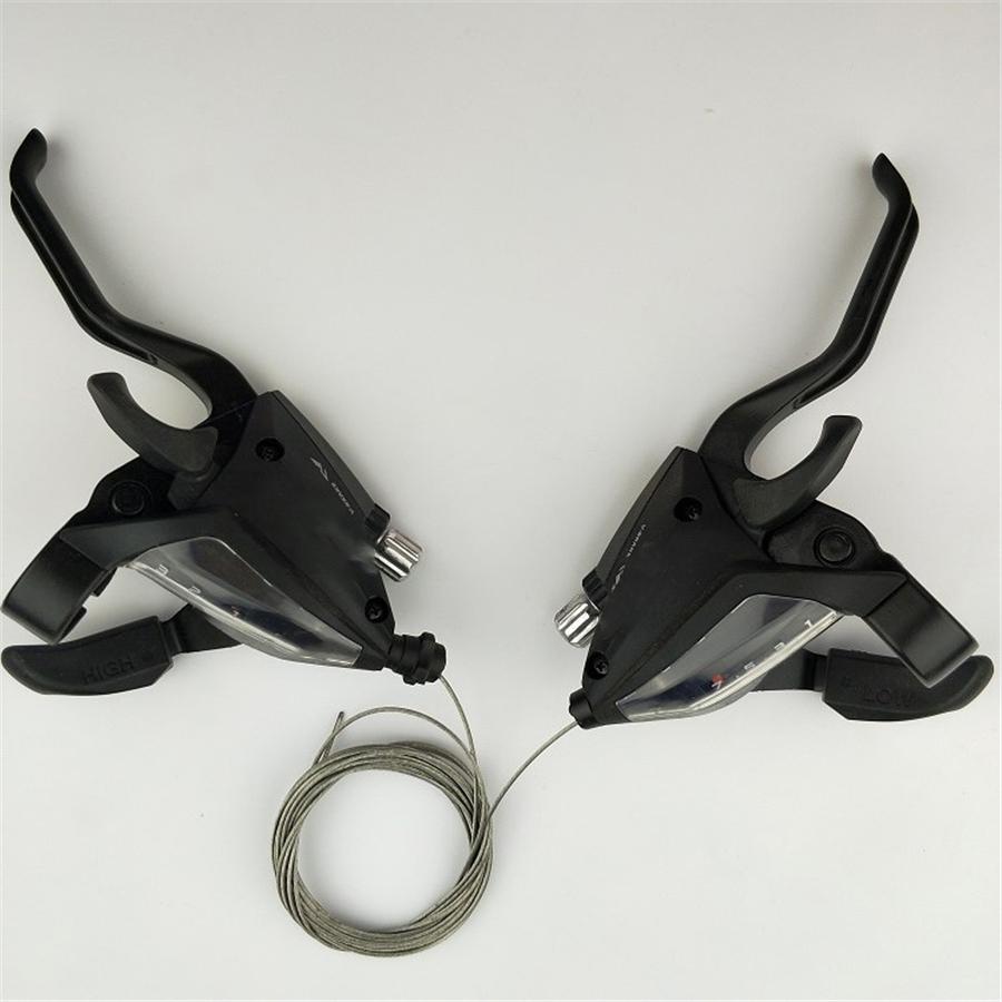 1 pairs Shimano ST-EF500 3x7 Speed MTB Bike Brake Levers Set Shifter Shift