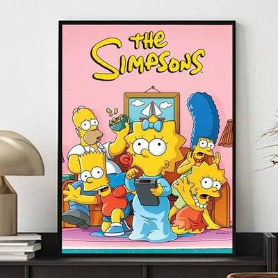 Diamond Painting The Simpsons Classic Family Poster Art Illustration 5D Cross Stitch Hanging Print 5D Puzzle Mosaic Embroidery Home Decoration