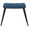 Vidaxl Armchair with Footrest, Blue, Fabric Upholstered