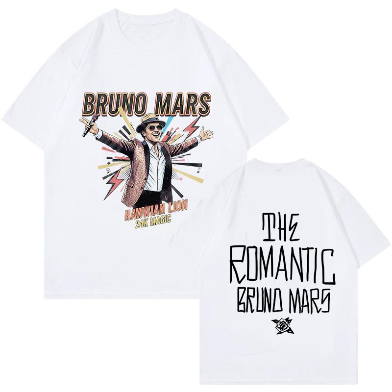 Bruno Mars Print Vintage Tshirt The RoUnisextic Tour 2026 Graphic T Shirt Unisex Women Fashion Short Sleeve Tshirt Clothes