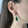 Silver Earrings with Emerald Nano 8.965ct (2197430)