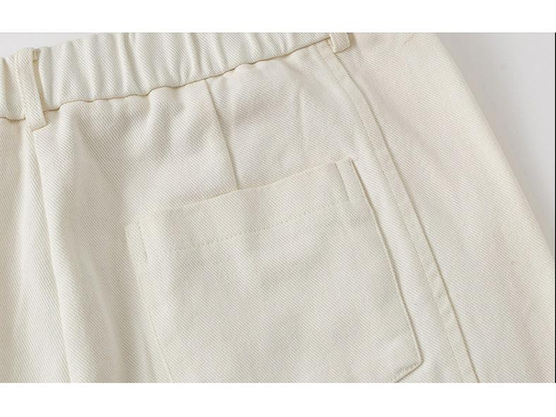 Plus Size Women's Wide-Leg Cropped Trousers - Casual Spring Slimming Jeans