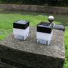 Solar-LED-Pfostenleuchten 4er-Pack Solarbetriebene Außen-Säulenlampen für Garten- und Terrassenbeleuchtung Wetterfest ABS