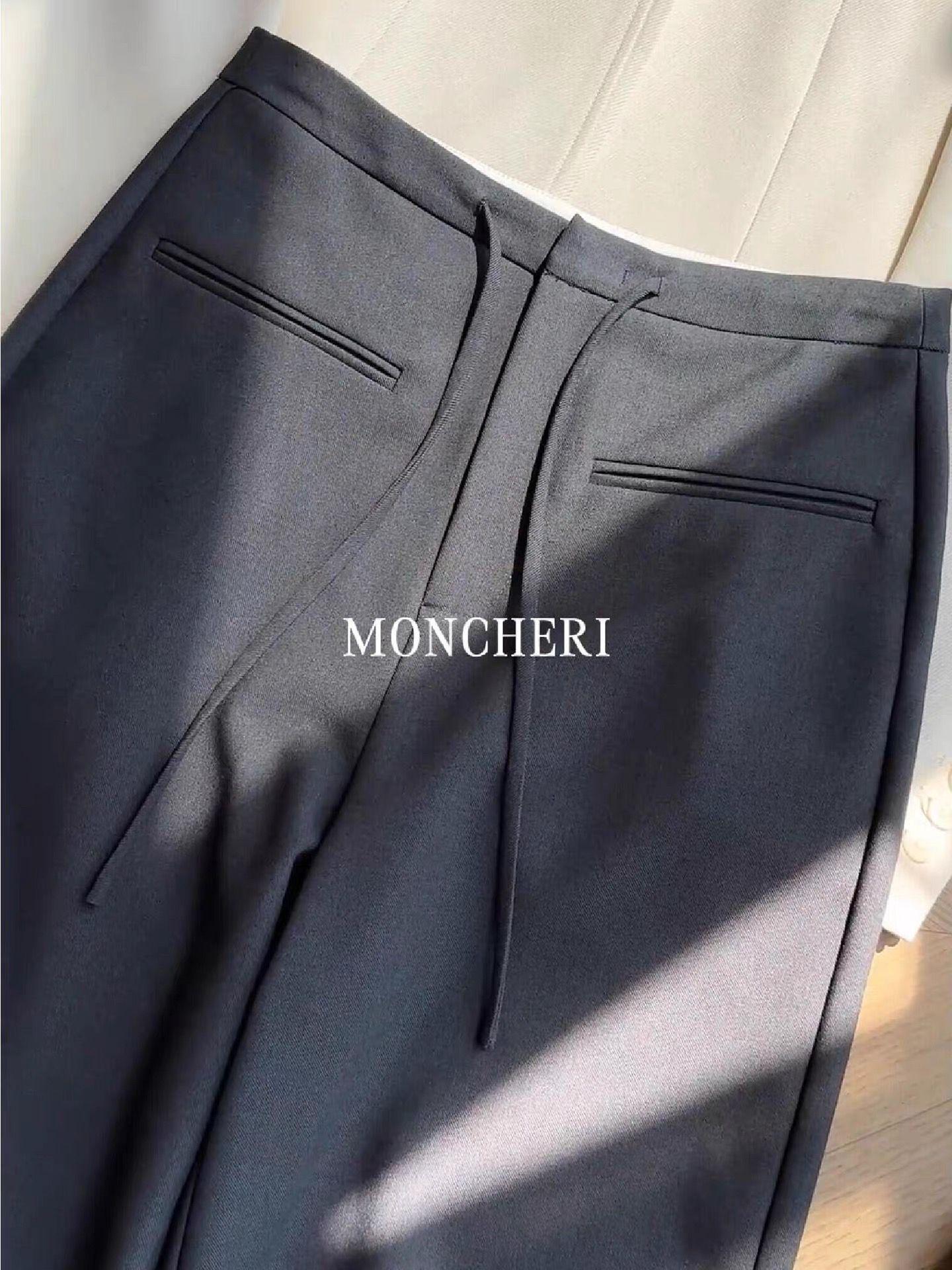 

Highly Recommended! Women s New Grey High-Waist Draped Straight-Leg Trousers with Drawstring, Perfect for Autumn Fashion. L серый