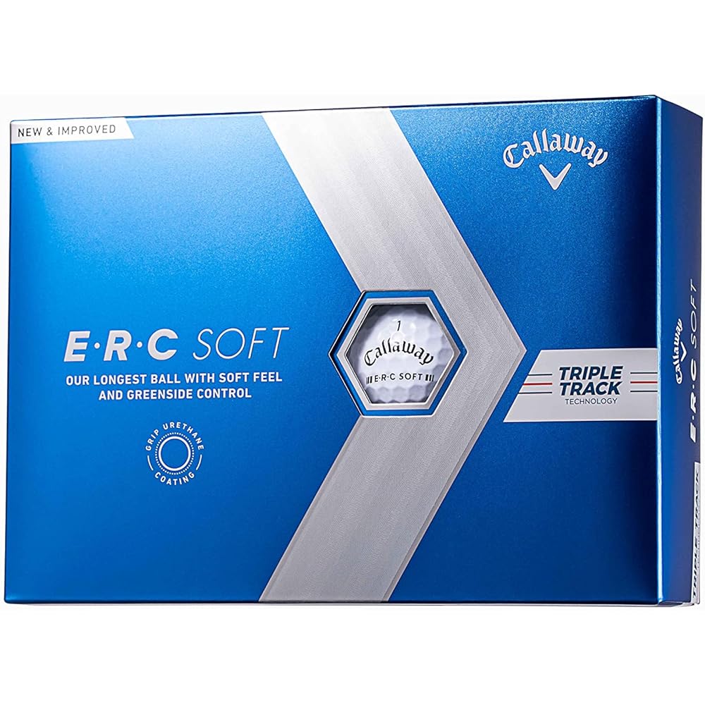 Callaway ERC Soft Golf Balls 3-Piece Structure White 1 Dozen (12 Balls)