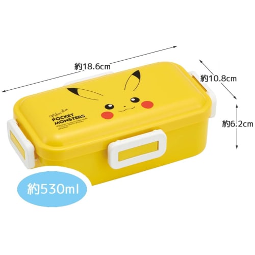 Skater Bento Box 530ml Antibacterial Fluffy Dome Lid For Women Made In Japan Pokemon Pikachu Face 23 PFLB6AG