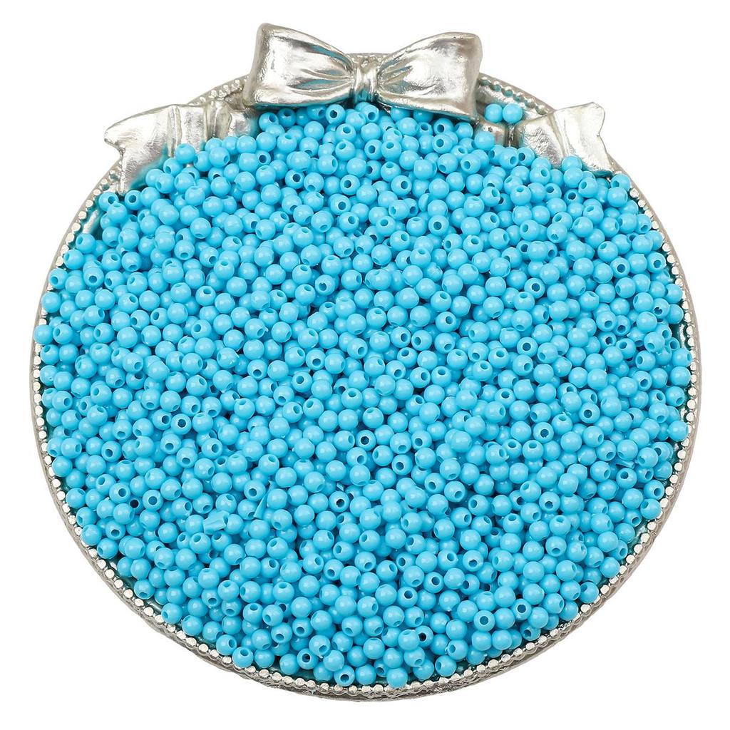 1800Pcs Acrylic Beads Solid Colored Round Loose Spacer Beads for Jewelry Making DIY Bracelets Necklace