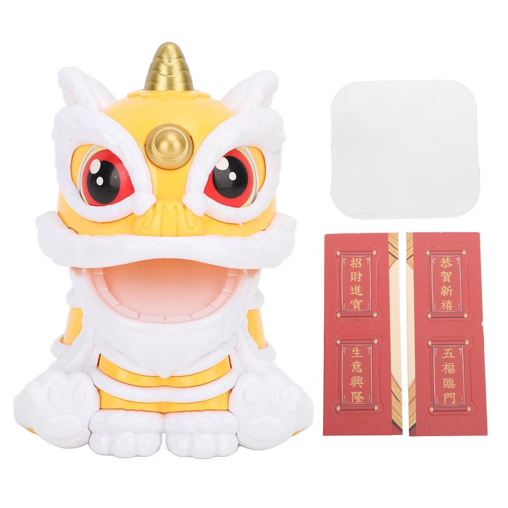 Solar Wackel Löwe Ornament Automatisches Nicken Bringt Glück Fortune Erwachender Löwe Dekoration für Auto Zuhause