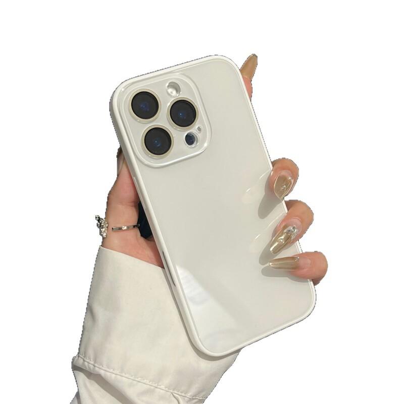 Glass Phone Case IPhone 17 Pro Max 16 15 14 With Full Coverage Hard Shell In Pastel Electroplated Finish