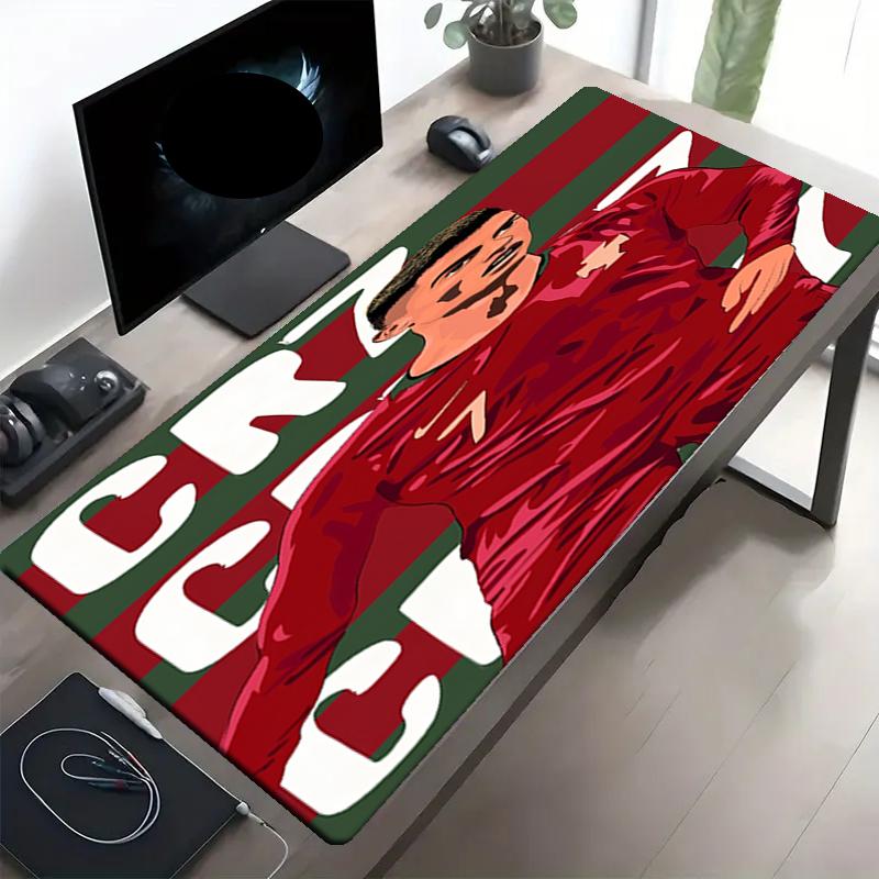 Cristiano Ronaldo Print Mouse Pad, Anti‑Slip Desktop keyboard Mat, for PC Laptop Gaming Working Daily Use, Cool Festival Surprise Gift