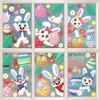 Easter Cartoon Rabbit Static Cling Sticker Window Clings for Homes, Kitchen,
