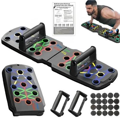 Taşınabilir Çok Fonksiyonlu Şınav Tahtası - Fitness ve Kas Antrenman Cihazı Evde Egzersiz Seti Katlanabilir Şınav Çubuğu Direnç