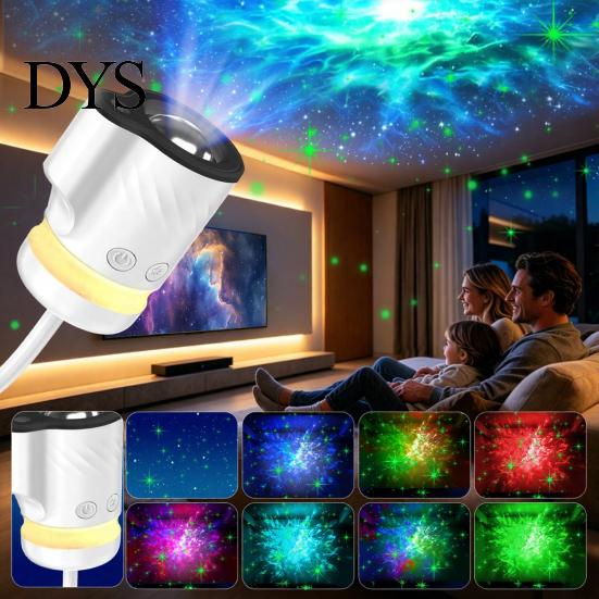 Multi Angle Projection Light Projector Night Light, Starry Sky Projector, 360 Degree Flexible Neck, Portable USB LED Lamp for Bedroom Ceiling,
