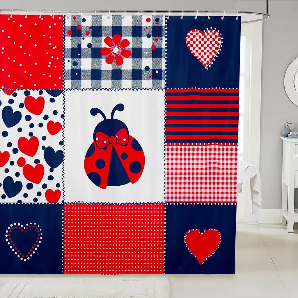 Guinea Pig Shower Curtain Set,Cute Pet Animals Bathroom Curtain,Kids Girls Teens Colorful Daisy Floral Waterproof Fabrics Kawaii