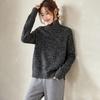 Srcr Women's Loose Fit High-Neck 100% Wool Sweater