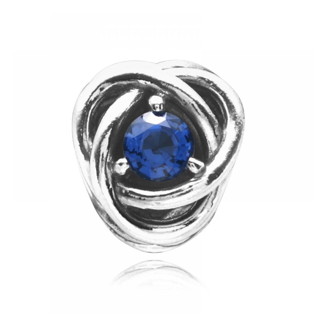 Pandora 790065c07 September Birthstone Blue Eternity Circle Silver Charm