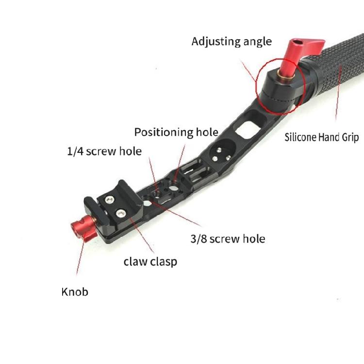 Silicone Handgrip  For SLR Camera Stabilizer Foldable Camera Expansion Bracket With Cold Shoe Mounts