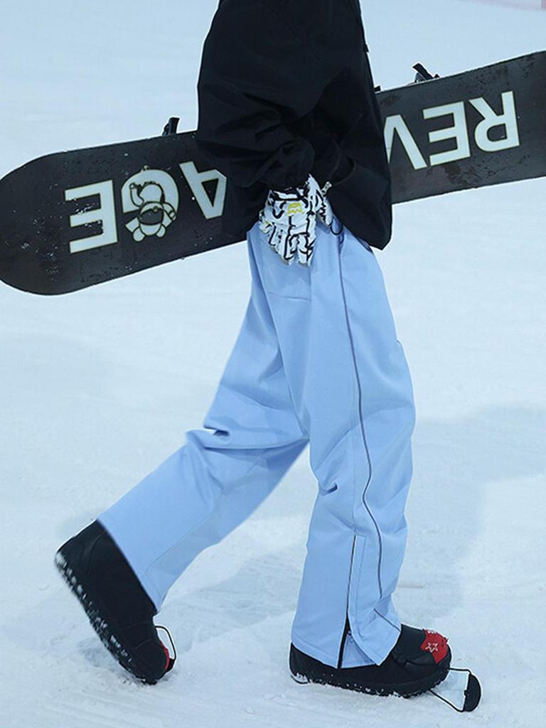 Mit Fleece gefütterte Skihose für Damen & Herren: Winddichte, Wasserdichte, Schneesichere Winter-Shell