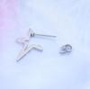Retro Geometric Five-Pointed Star Stainless Steel Stud Earrings for Women