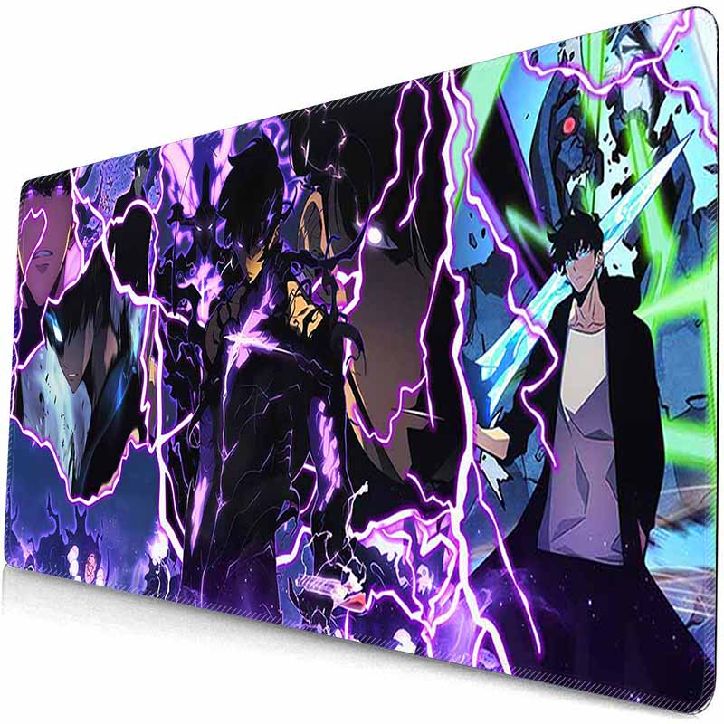 Gamer Large Mouse Pad S_Solo Levelings Rubber Mouse Mat Anime Gaming Mousepad Game HD Print Keyboard Pad Non-Slip Desk Mat