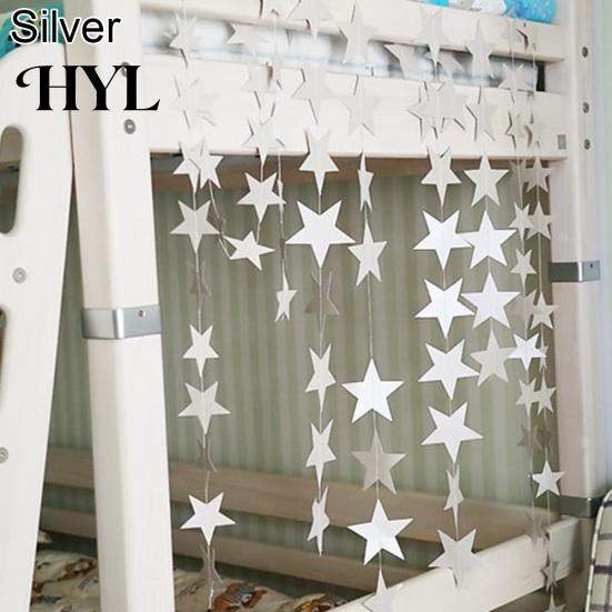 4m Romantische Sterne Papiergirlande Banner Wimpelkette Hochzeit Babyparty Partydeko