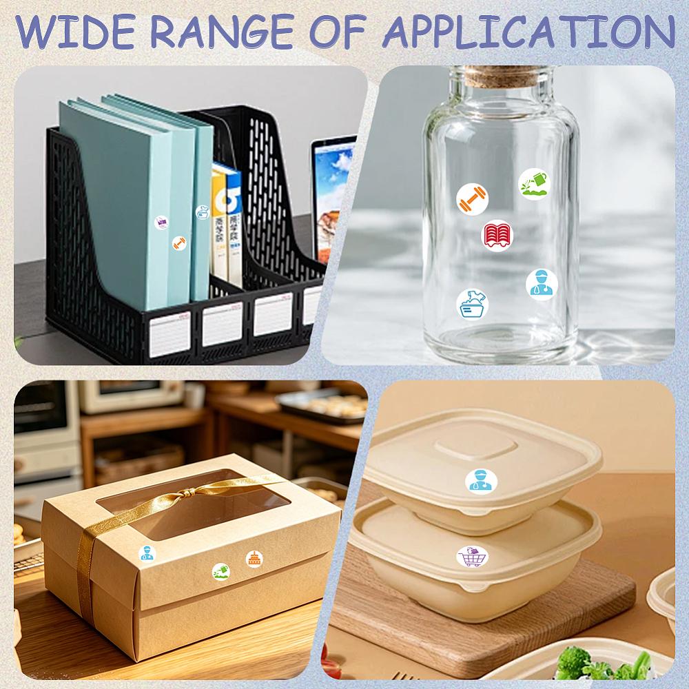 5 Sheets PVC Paper Stickers Self-adhesion Mixed Shapes 160x160mm Sticker: 12.7x12.7mm 100pcs/sheet