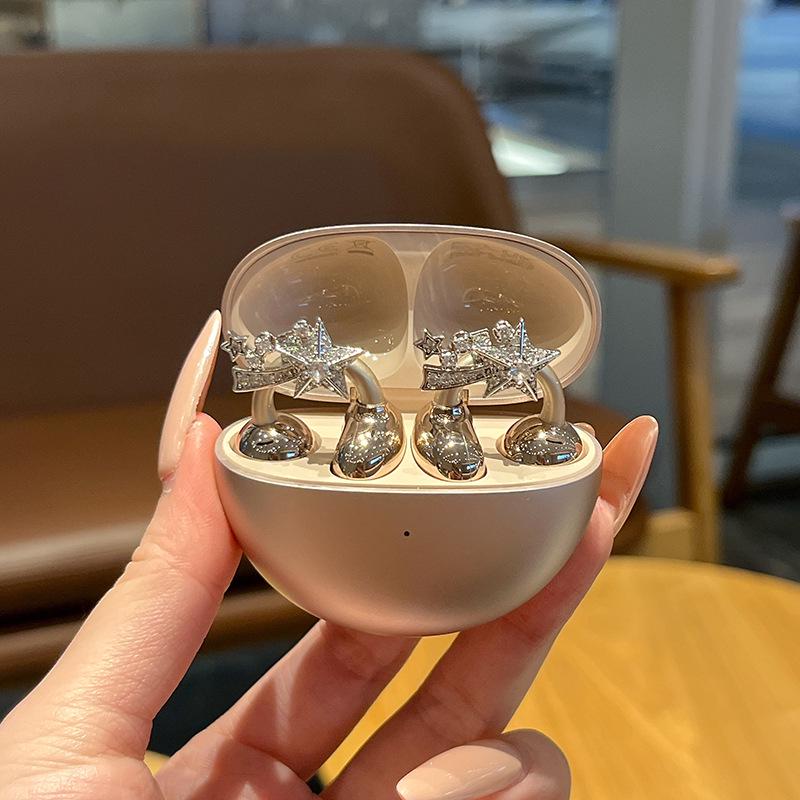 Auricolari Huawei Freeclip2 Custodia Protettiva Decorata a Fiocco Ciondolo con Fibbia a Diamante