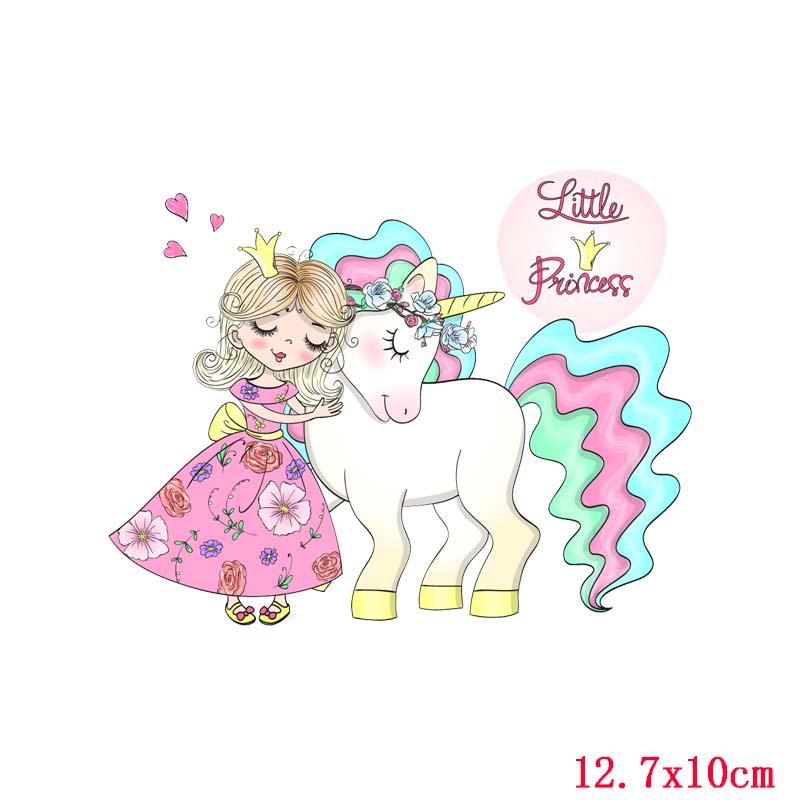 

Милые девушки термопереводные наклейки для одежды с изображением единорога, термопереводные наклейки для одежды, аппликации, термонаклейки для футболок своими руками