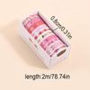 4/8roll Washi Tape Pink Heart for DIY Scrapbooking Diaries Planners Cute Stationery Gifts Teaching Incentive Supplies TMZ