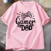 Gamer Dad Tshirt Retro Game Controller Print Tshirt Video Game Lover Casual Mens Tee Fathers Day Gift Short Sleeve Mens Tee