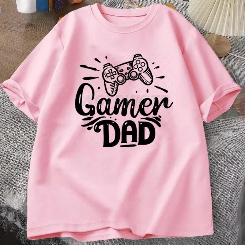 Gamer Dad Tshirt Retro Game Controller Print Tshirt Video Game Lover Casual Mens Tee Fathers Day Gift Short Sleeve Mens Tee