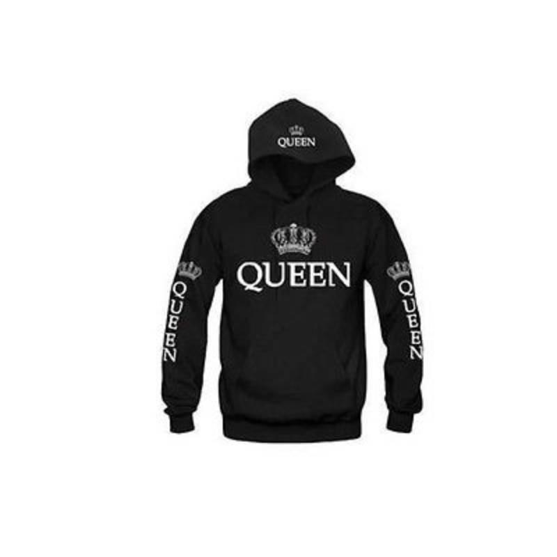 Sweat à capuche élégant en coton pour couples, pull imprimé à manches longues pour l'automne