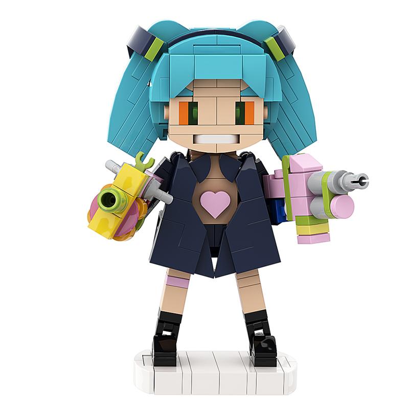 Мини-конструктор Фигурки из мультфильмов Киберпанк edge walker Bricksheadz Коллекция Модель из кубиков Сборка Игрушки Детские Игрушки