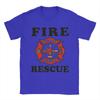 Red Fire DepartUnisext Badge Cotton T Shirt For Couple Summer Firefighter Vintage T Shirts Fashion Tee Shirt Oversize Pattern Tops