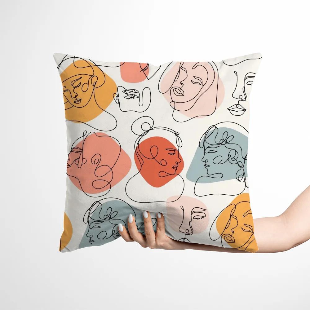 Home And Decoration Line Drawing Pillows For Sofa Velvet Cushion Cover 30X50 Rectangular Decorative Pillowcases For Bed 2 Pieces