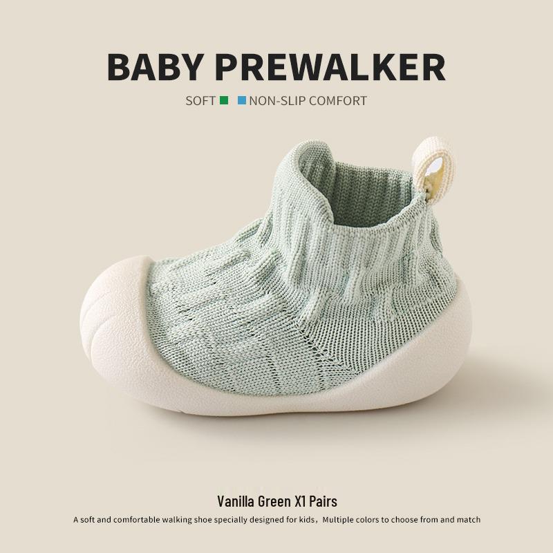 Soft Sole Baby Walker Shoes - Non-Slip, Anti-Kick Slip-On for Indoor Use, Ideal for Spring and Autumn