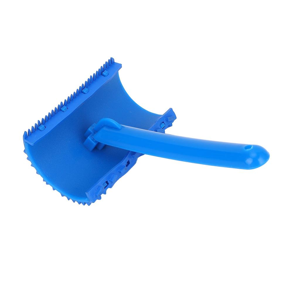 Blue Rubber Wood Grain Effect Paint Roller with Handle DIY Wall Decoration Tool