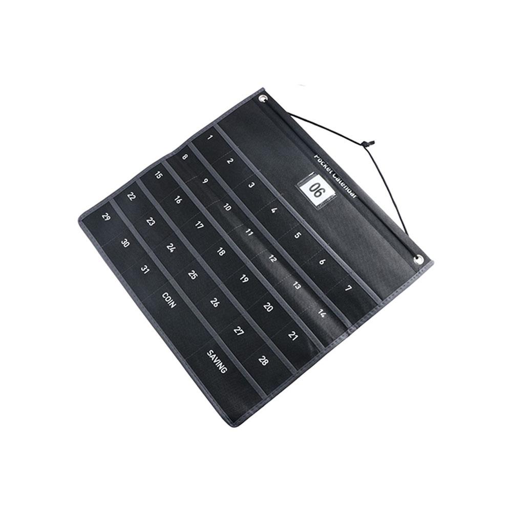 1Pcs Hanging Wall Mounted Numbered Chart Holder Storage Bag With Pockets Calendar Bag