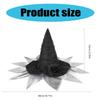 Rose Flower Witch Caps for Adult Wizard Hat Halloween Party Headwear Cloche Hat Holiday Headwear Role Playing Stage Hat