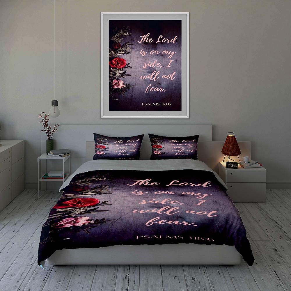 Scriptural floral design Bedding Duvet cover sets Duvet covers Pillowcases gifts (1 * Duvet Cover 2 * Pillowcases, without duvet insert)