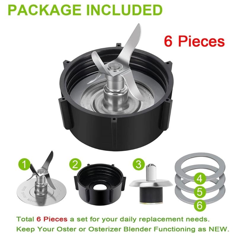 Stainless Steel Blender 4 Point Blade with Gasket&Jar Base Small Appliance Part