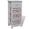 Day and Night - Day and Night Furniture with 1 Drawer and 3 Baskets In White Paulownia Wood