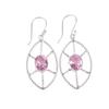 Morganite Gemstone 925 Sterling Silver Jewelry Handmade Wedding Earrings 2.00" EE-48-11