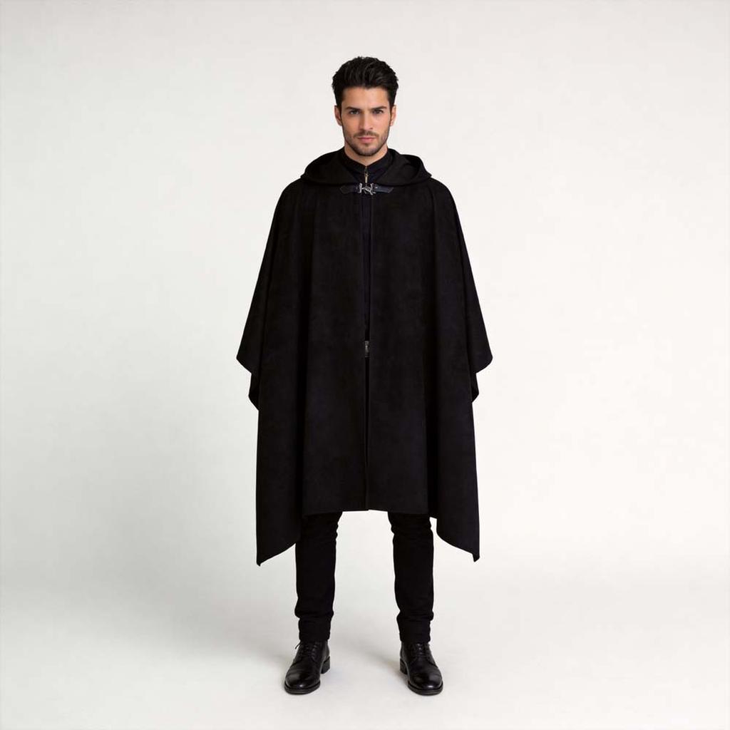 Medieval Vintage Cloak Hooded Cape Gothic Knight Capelet Costume for Halloween Renaissance Fair Cosplay and Themed Events