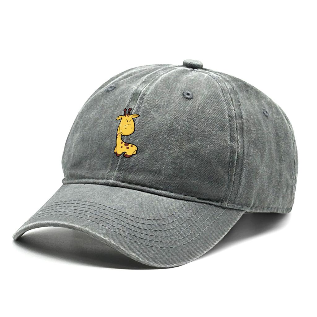 Cute Giraffe Printed Baseball Cap Adjustable Slouchy Baseball Hat Lightweight Vintage Sun Hat For Outdoor Golf Travelling Gifts