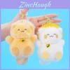Plush Animal Keychain With Straw Hat For Girls Perfect As Bag Decor Gift