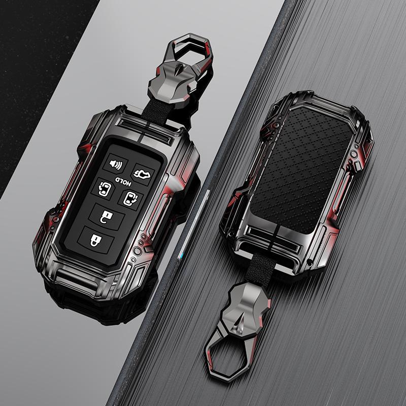 6 Buttons Zinc Alloy Car Key Fob Case Cover Shell for Toyota Sienna Se Tacom 2015 2016 2017 2018 2019 2020 Car Accessories