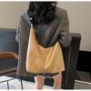 New fashionable large-capacity bag female tote bag pu shoulder bag texture popular retro bucket bag