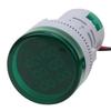 Round Digital Display AC Voltage Current 2 In 1 Integrated Signal Indication Light (Green)